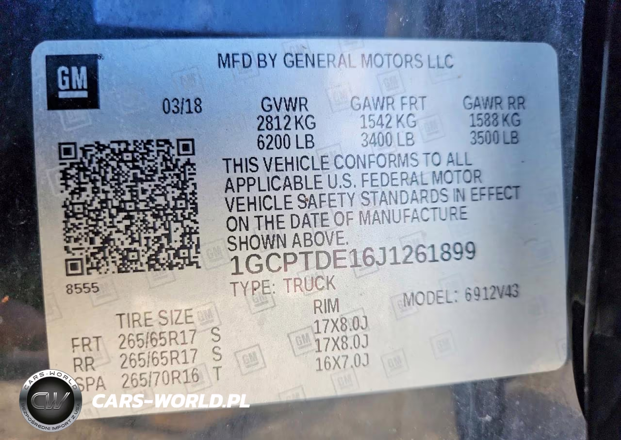 2018 Chevrolet Colorado Z71 VIN:1GCPTDE16J1261899 - 12