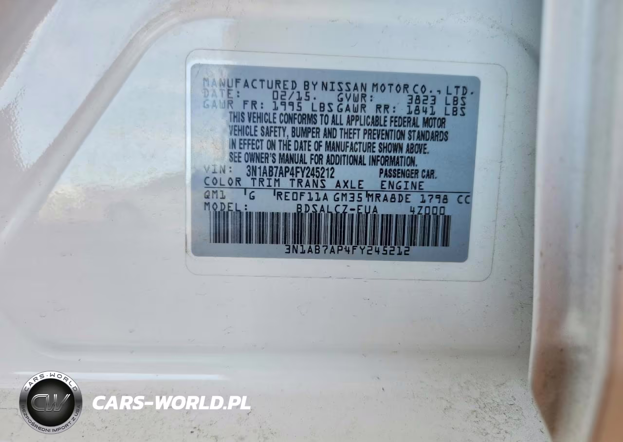 2015 Nissan Sentra S VIN:3N1AB7AP4FY245212 - 13