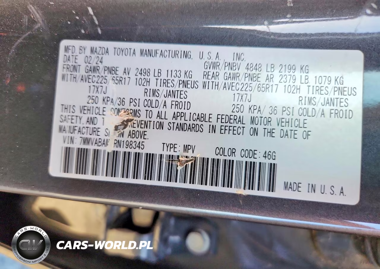 2024 Mazda Cx-50 Select VIN:7MMVABAM1RN198345 - 13