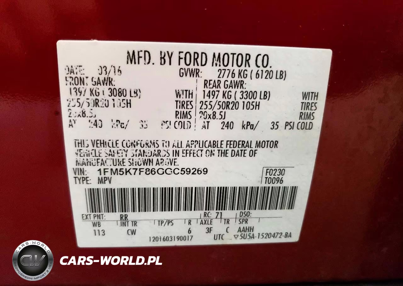 2016 Ford Explorer Limited VIN:1FM5K7F86GGC59269 - 14