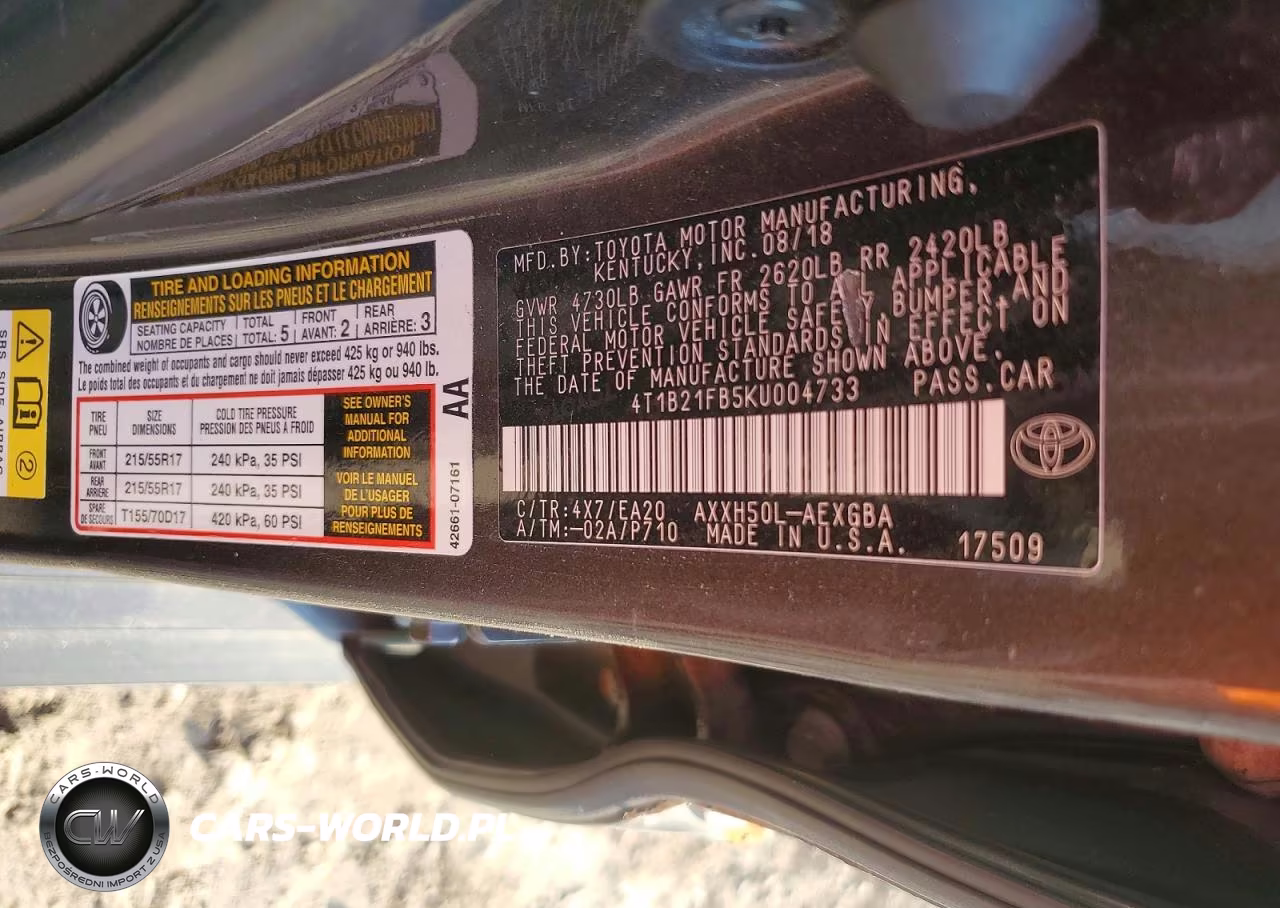 2019 Toyota Avalon Hybrid Xle VIN:4T1B21FB5KU004733 - 12