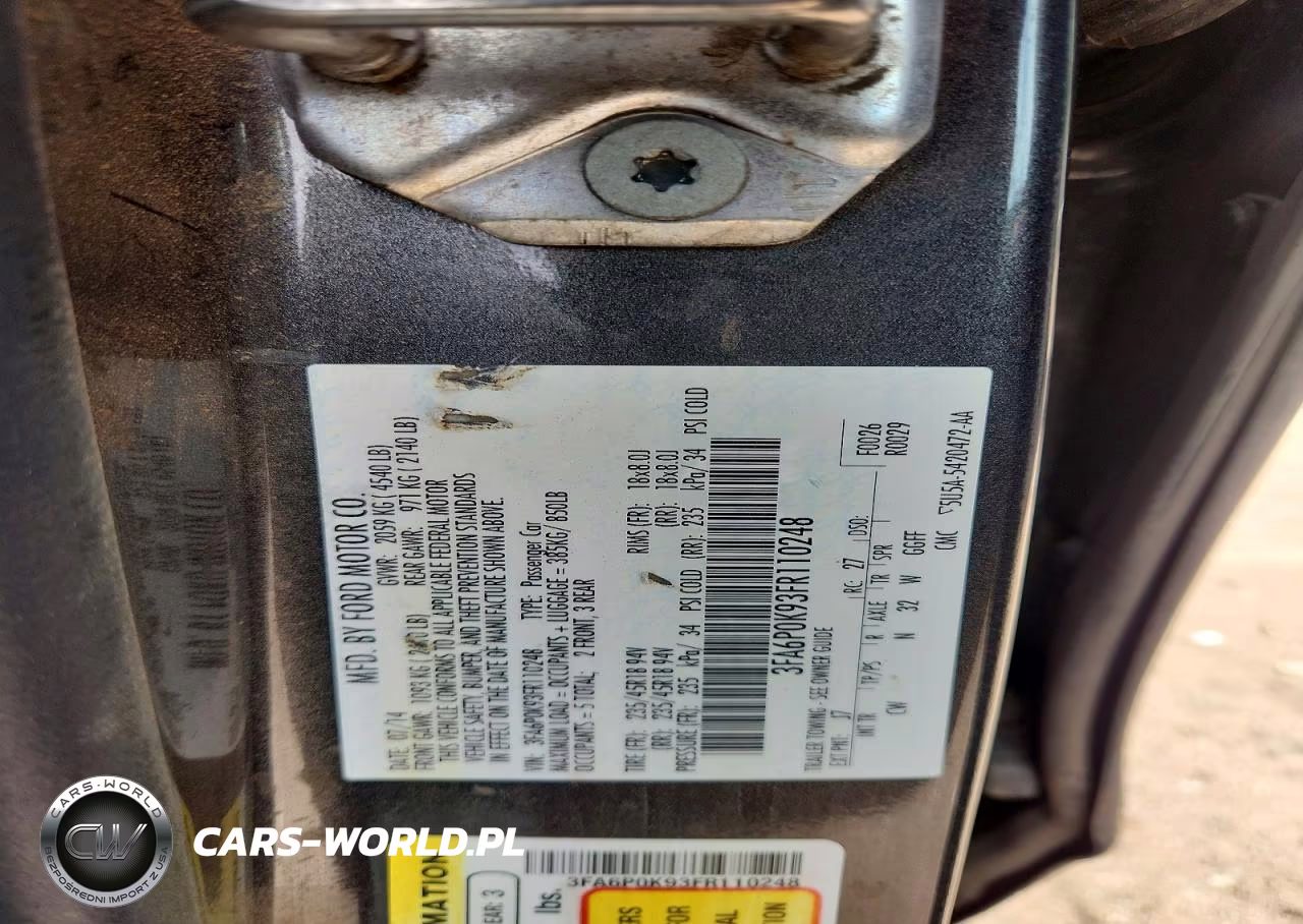 2015 Ford Fusion Titanium VIN:3FA6P0K93FR110248 - 12