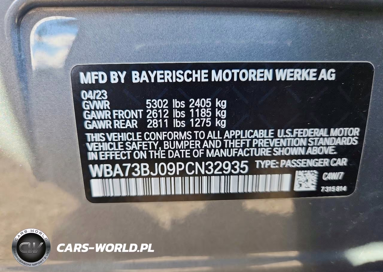 2023 BMW 540 Xi VIN:WBA73BJ09PCN32935 - 12