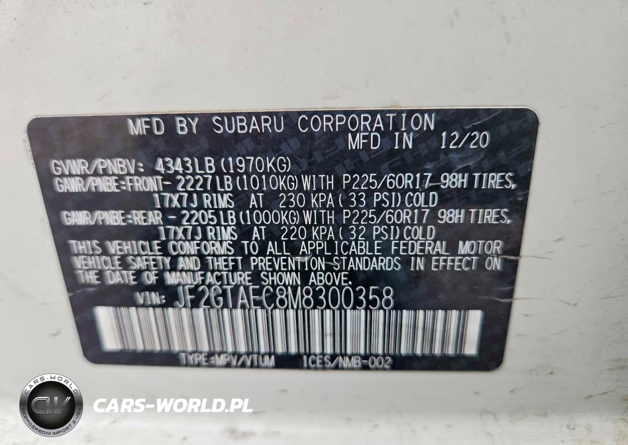 2021 Subaru Crosstrek VIN:JF2GTAEC8M8300358 - 13