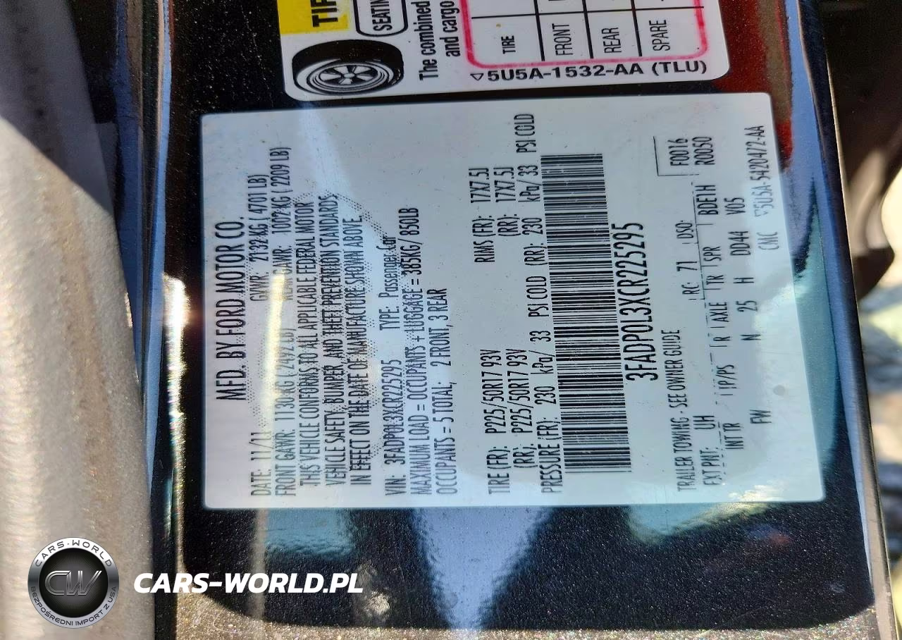 2012 Ford Fusion Hybrid VIN:3FADP0L3XCR225295 - 12