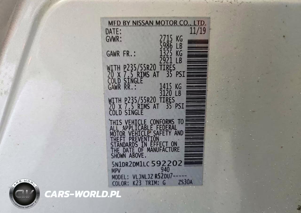 2020 Nissan Pathfinder Platinum VIN:5N1DR2DM1LC592202 - 14