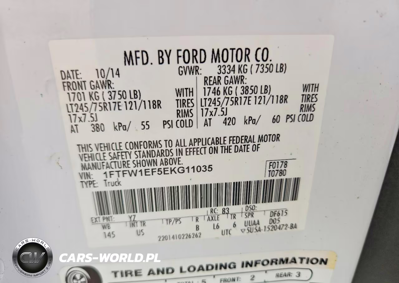 2014 Ford F150 Supercrew VIN:1FTFW1EF5EKG11035 - 12