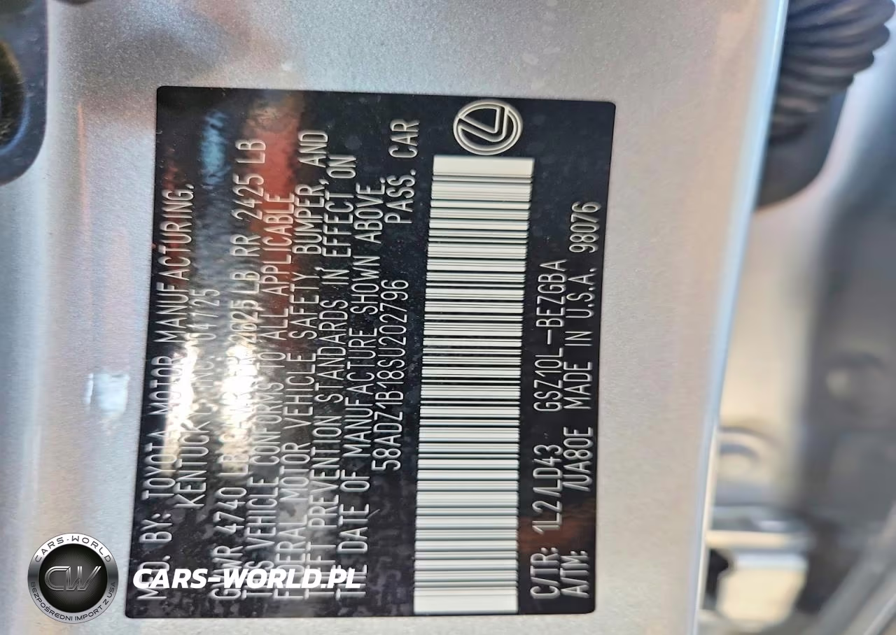 2025 Lexus Es 350 Base VIN:58ADZ1B18SU202796 - 12