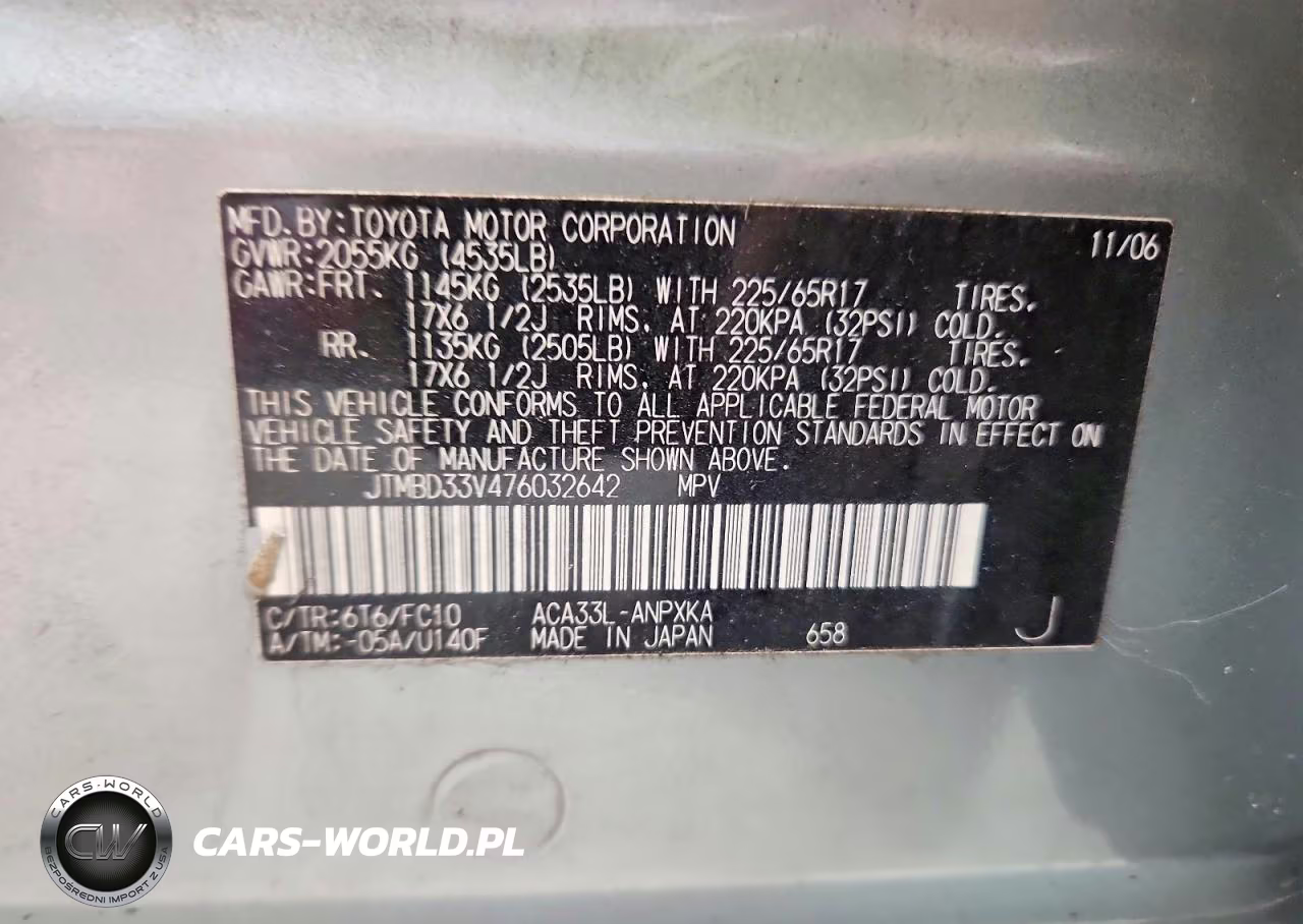 2007 Toyota Rav4 Base VIN:JTMBD33V476032642 - 13
