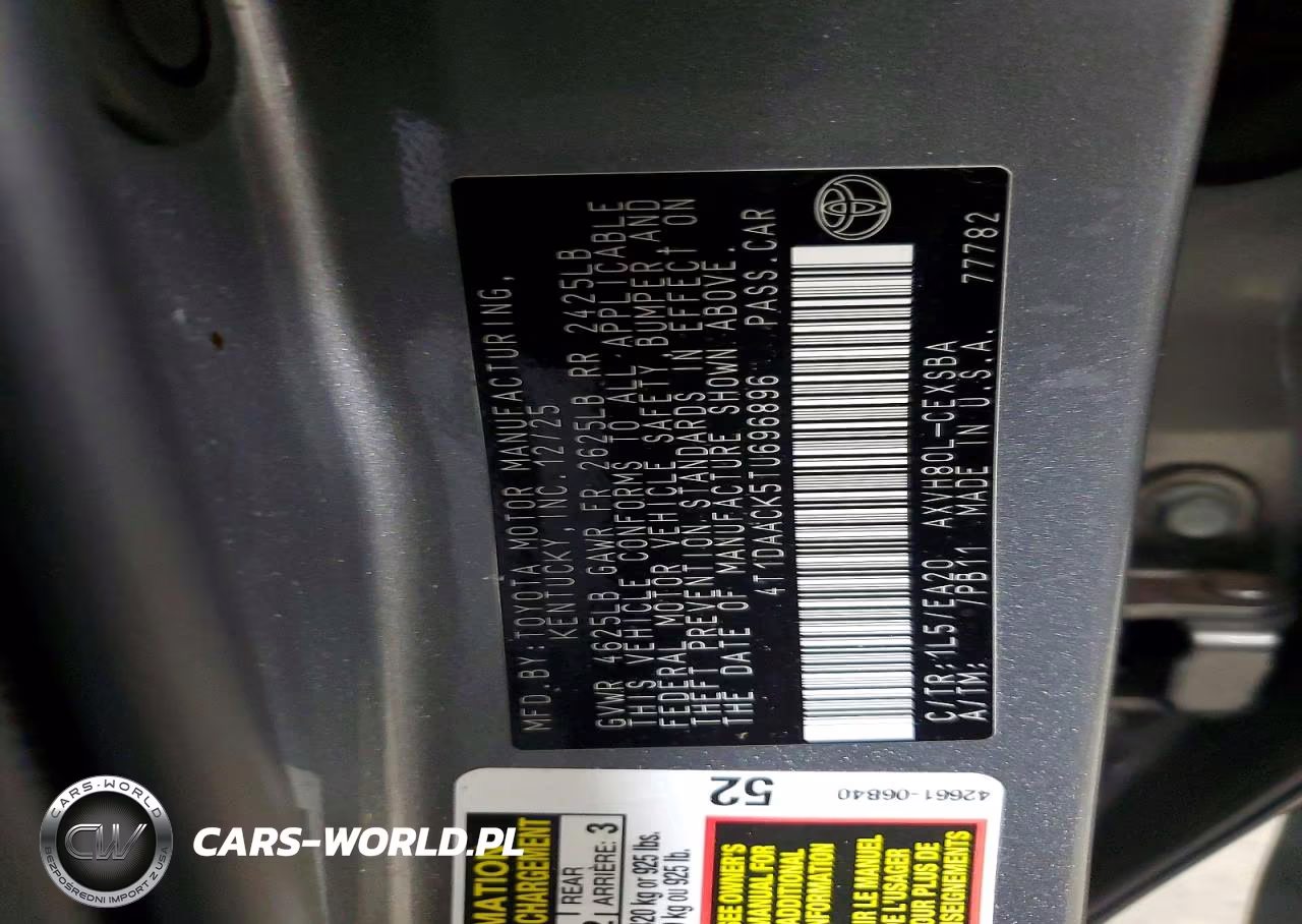 2026 Toyota Camry Se VIN:4T1DAACK5TU696896 - 13