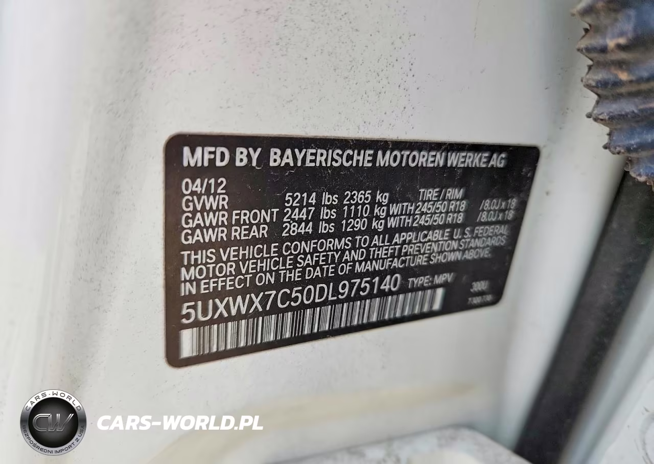 2013 BMW X3 xDrive35I VIN:5UXWX7C50DL975140 - 13