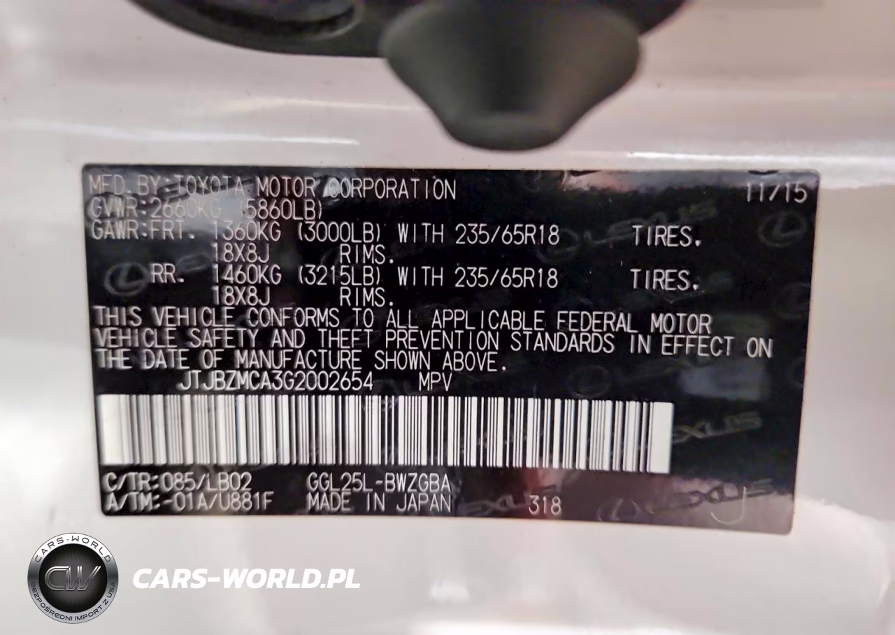 2016 Lexus Rx 350 VIN:JTJBZMCA3G2002654 - 14