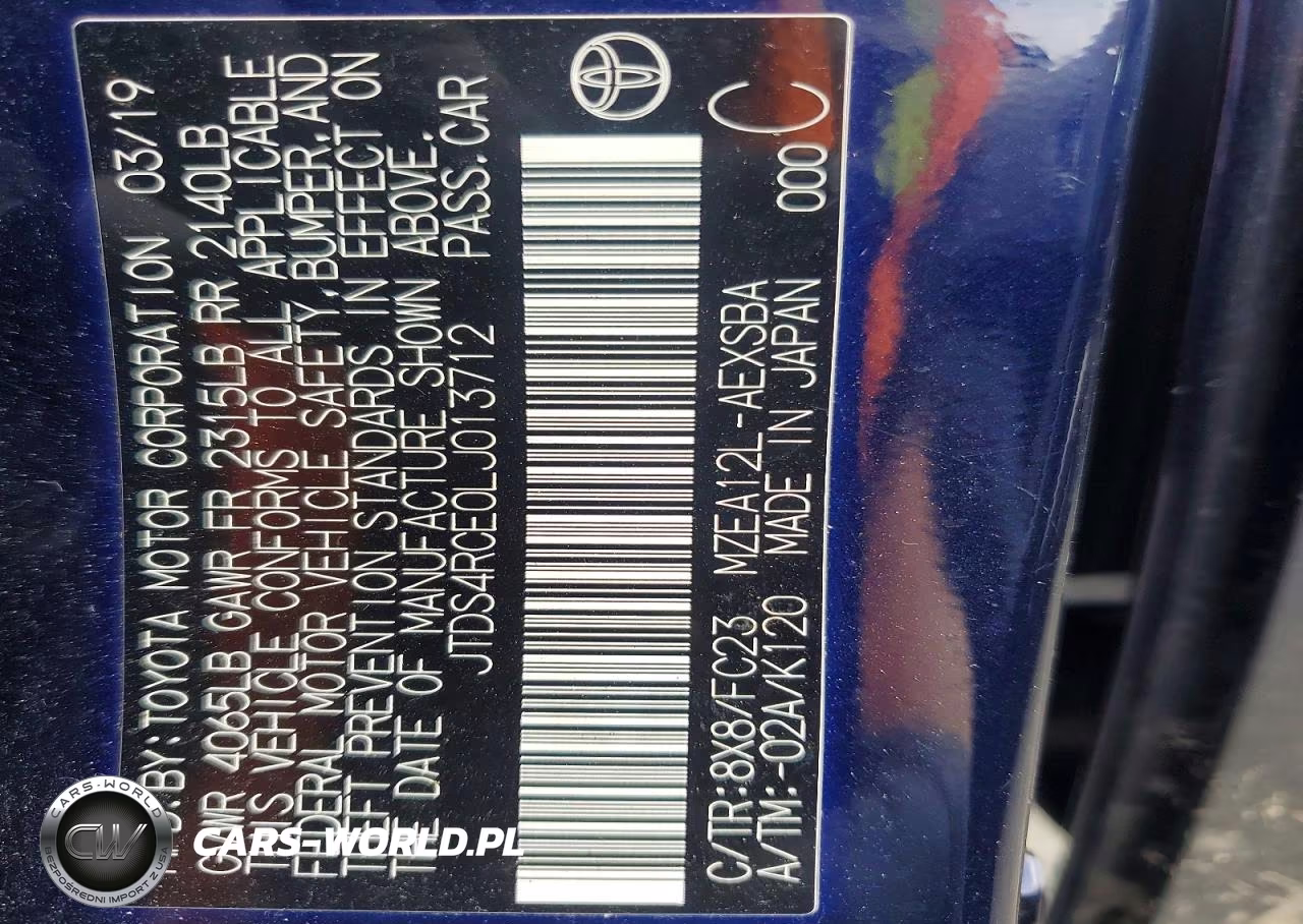 2020 Toyota Corolla Se VIN:JTDS4RCE0LJ013712 - 13