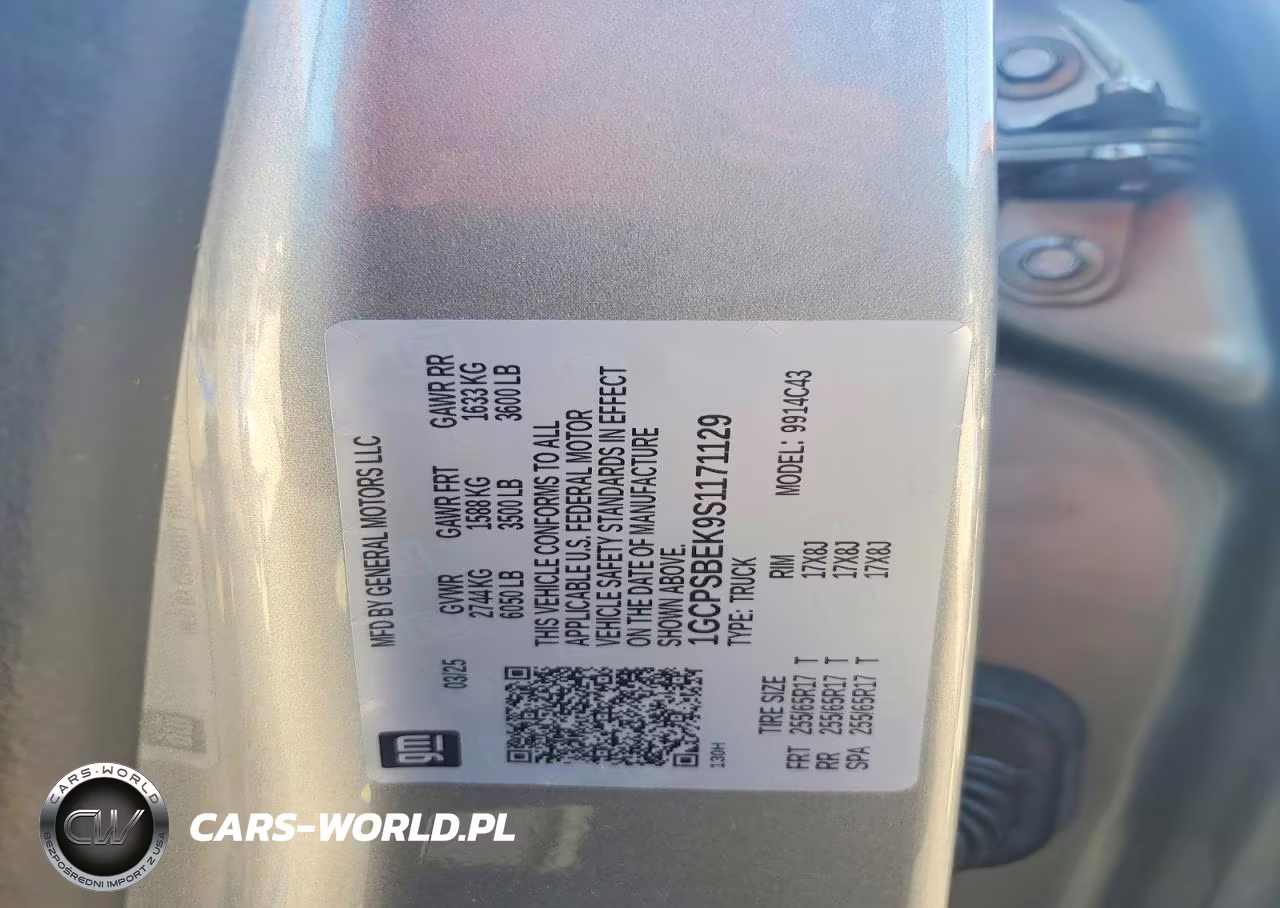 2025 Chevrolet Colorado VIN:1GCPSBEK9S1171129 - 12