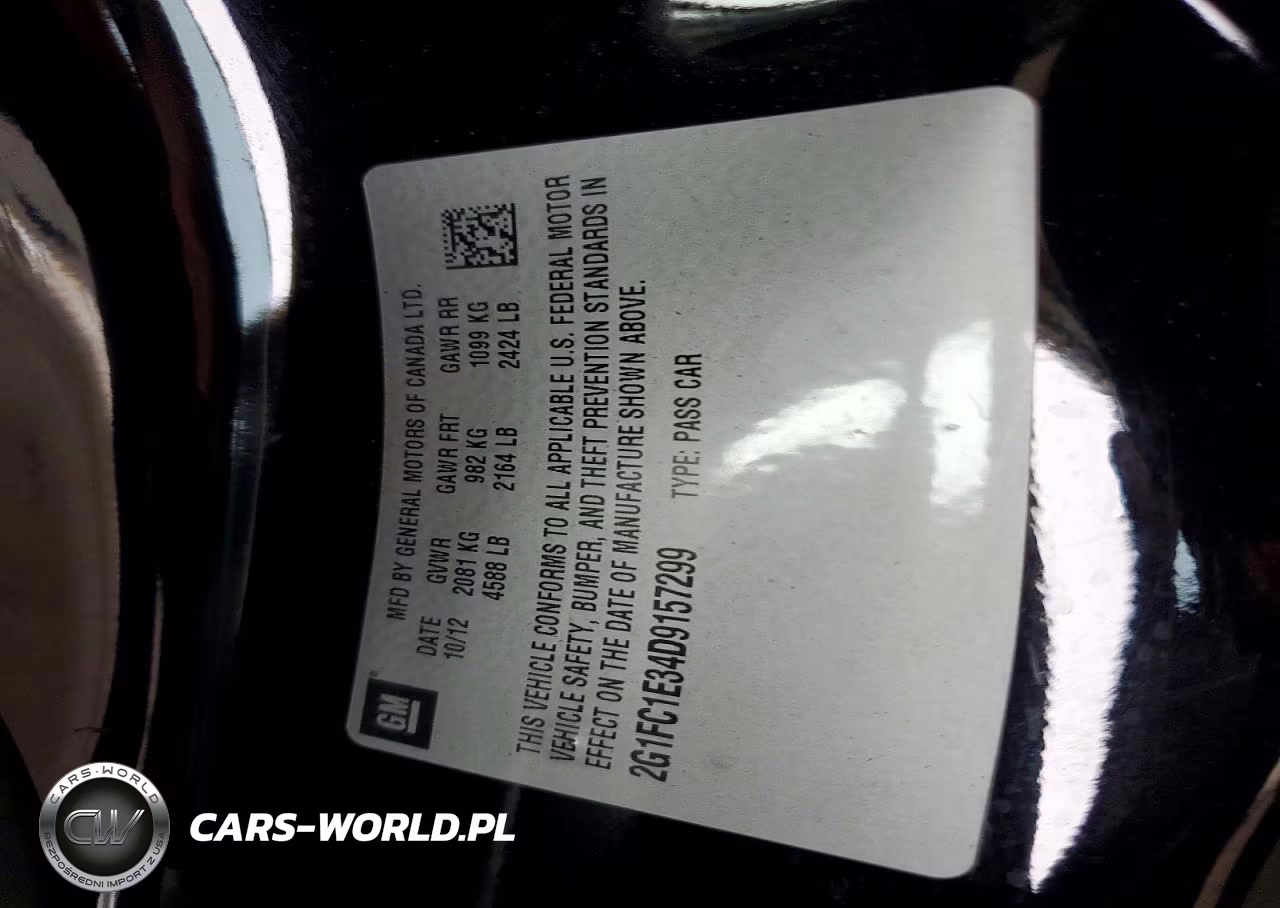 2013 Chevrolet Camaro Lt VIN:2G1FC1E34D9157299 - 12