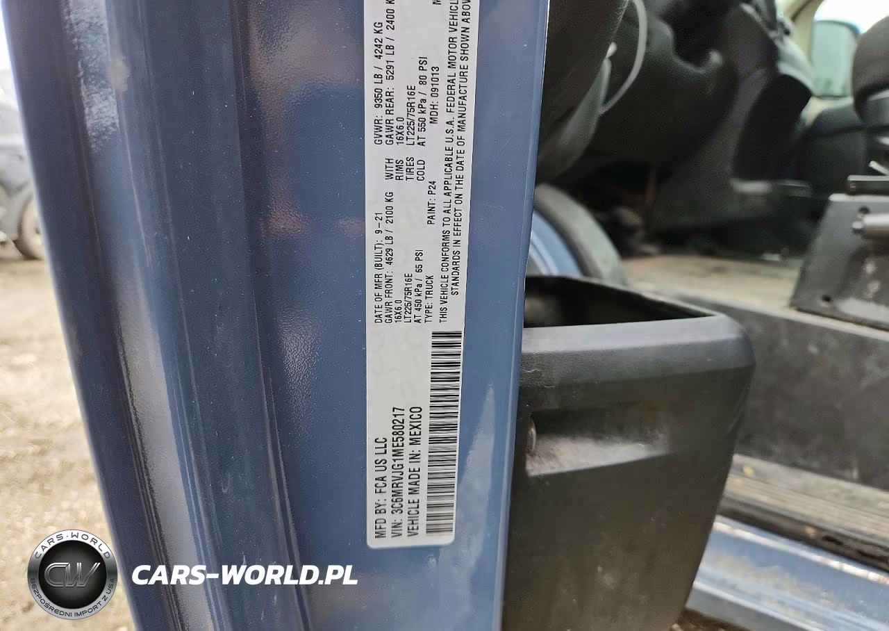2021 Ram Promaster 3500 Delivery Van VIN:3C6MRVJG1ME580217 - 13
