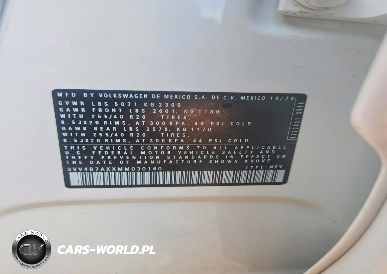 2021 Volkswagen Tiguan Sel Premium R-Line VIN:3VV4B7AXXMM030160 - 12