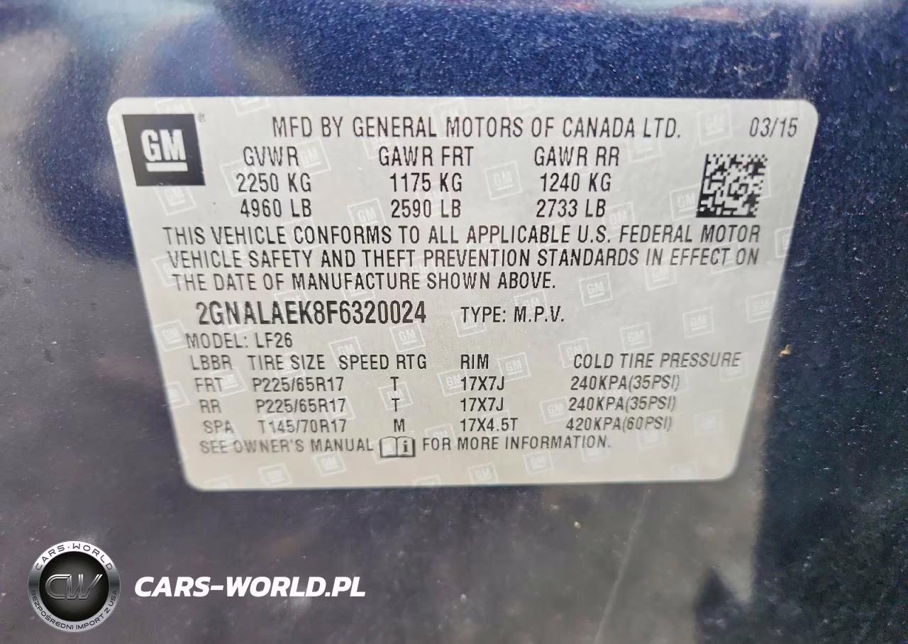2015 Chevrolet Equinox Ls VIN:2GNALAEK8F6320024 - 13