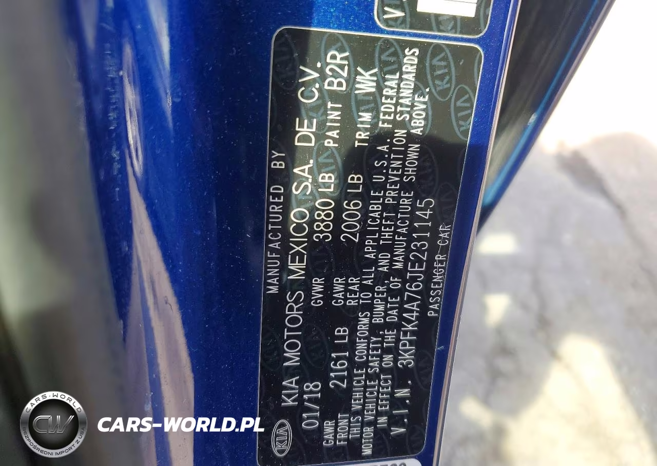2018 Kia Forte Lx VIN:3KPFK4A76JE231145 - 12