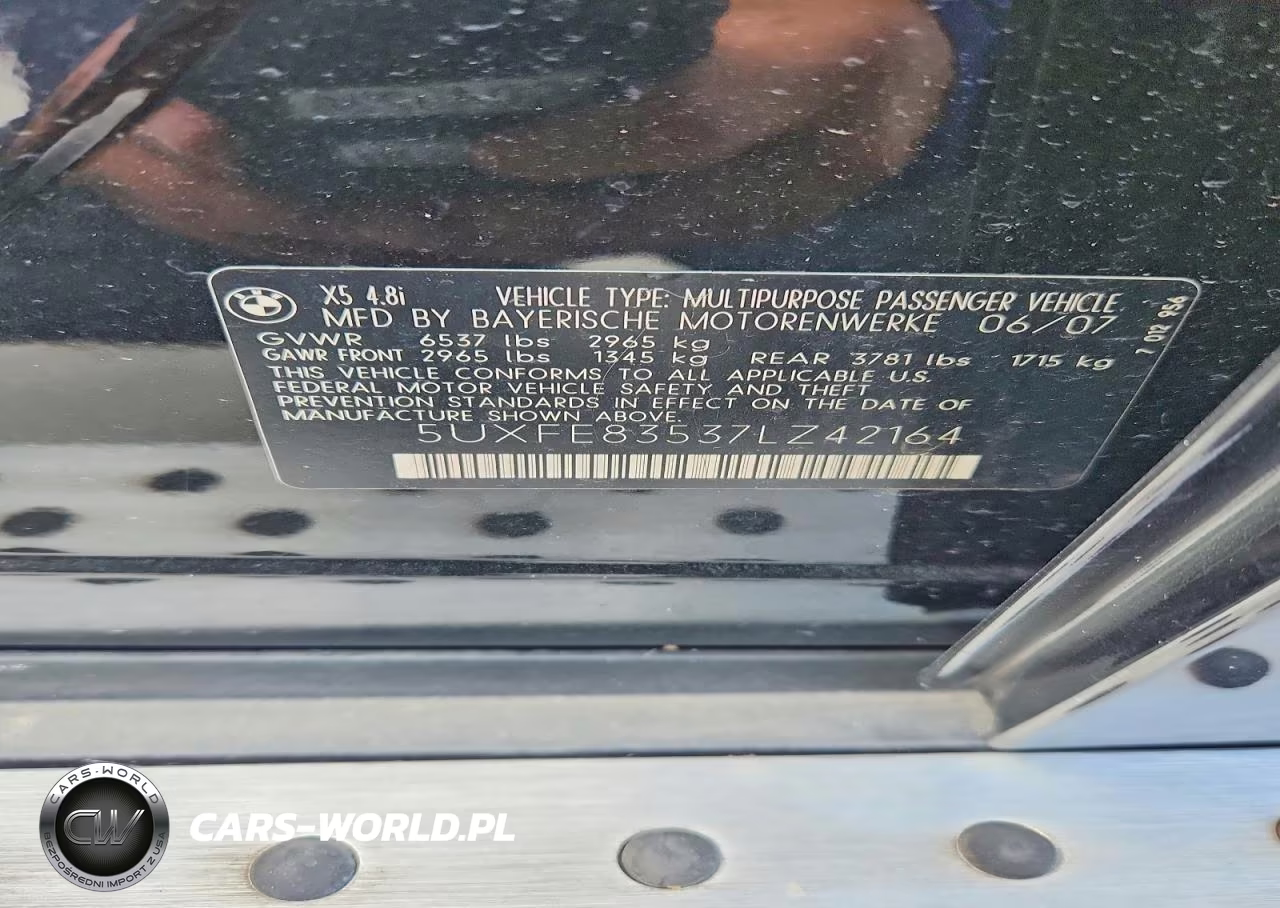 2007 BMW X5 4.8I VIN:5UXFE83537LZ42164 - 13