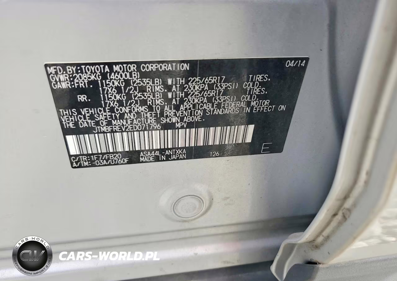 2014 Toyota Rav4 Le VIN:JTMBFREV2ED071796 - 13