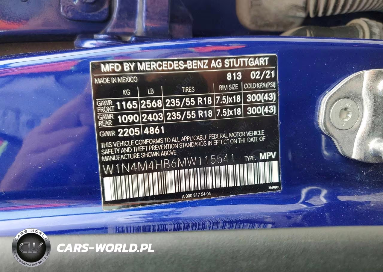 2021 Mercedes-Benz Glb 250 4Matic VIN:W1N4M4HB6MW115541 - 13