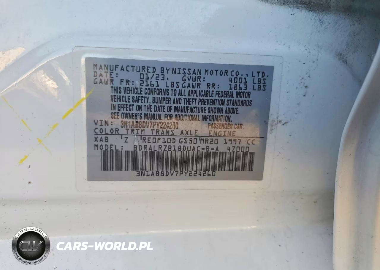 2023 Nissan Sentra Sr VIN:3N1AB8DV7PY224260 - 12