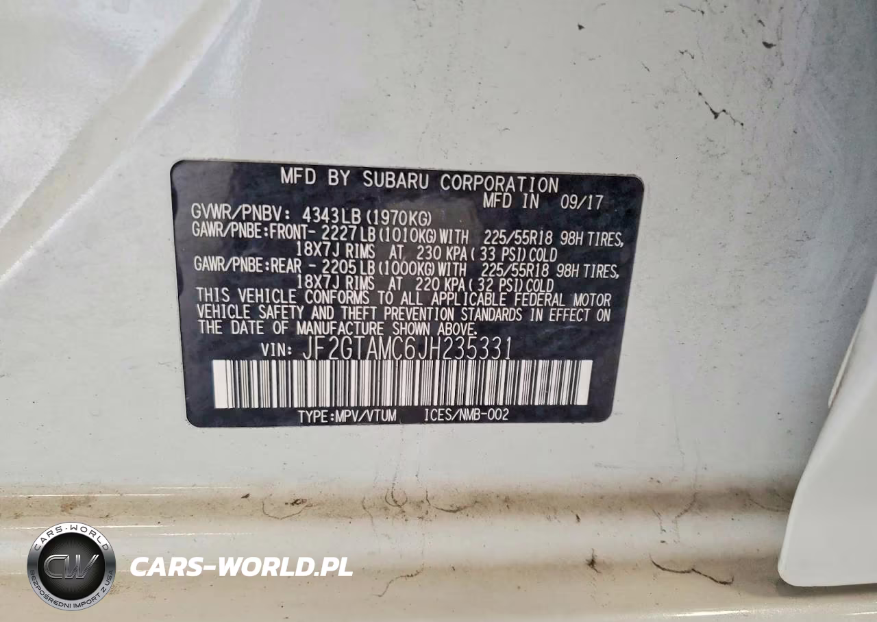 2018 Subaru Crosstrek Limited VIN:JF2GTAMC6JH235331 - 13