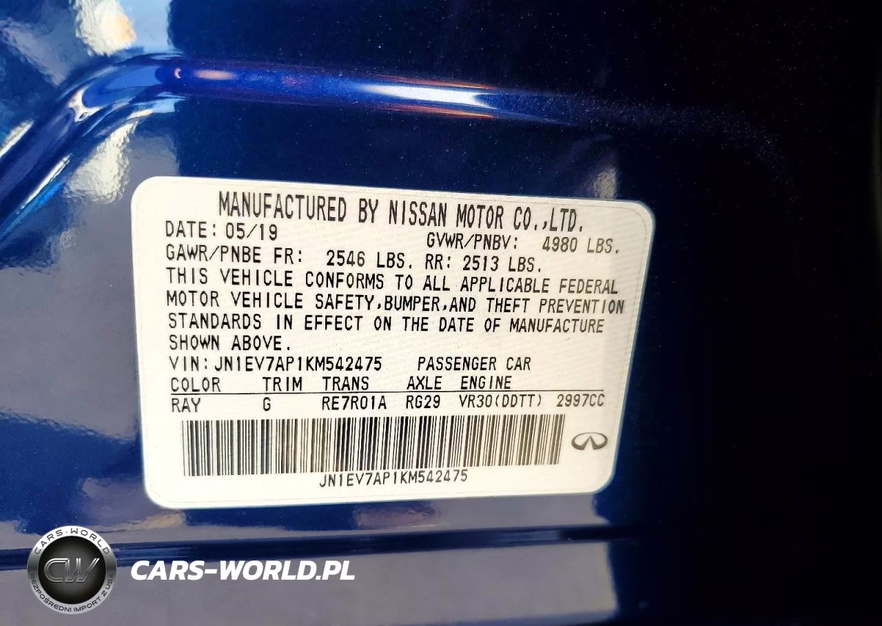 2019 Infiniti Q50 3.0T Signature Edition VIN:JN1EV7AP1KM542475 - 12