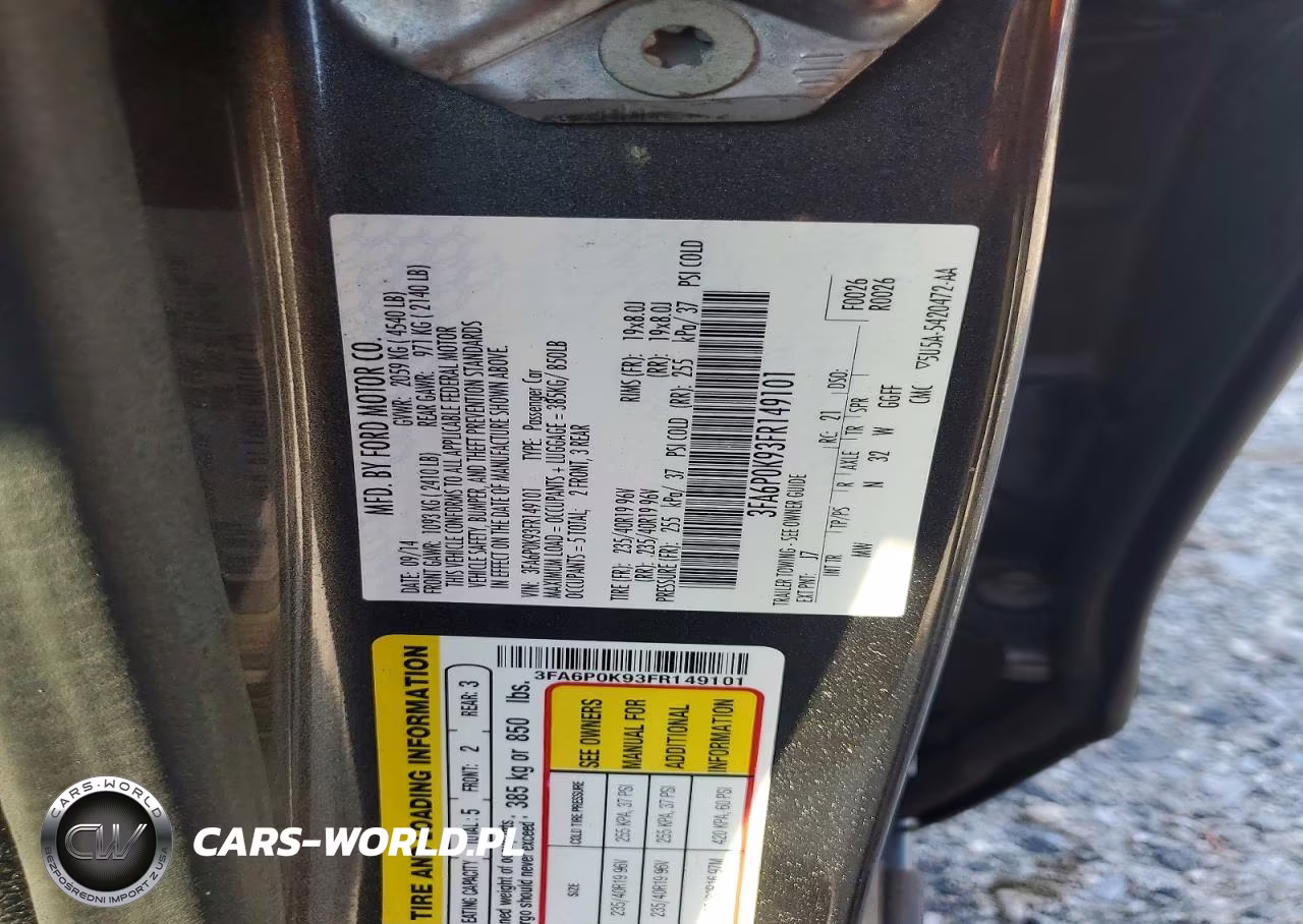 2015 Ford Fusion Titanium VIN:3FA6P0K93FR149101 - 12