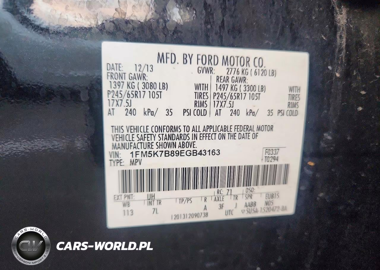 2014 Ford Explorer VIN:1FM5K7B89EGB43163 - 14