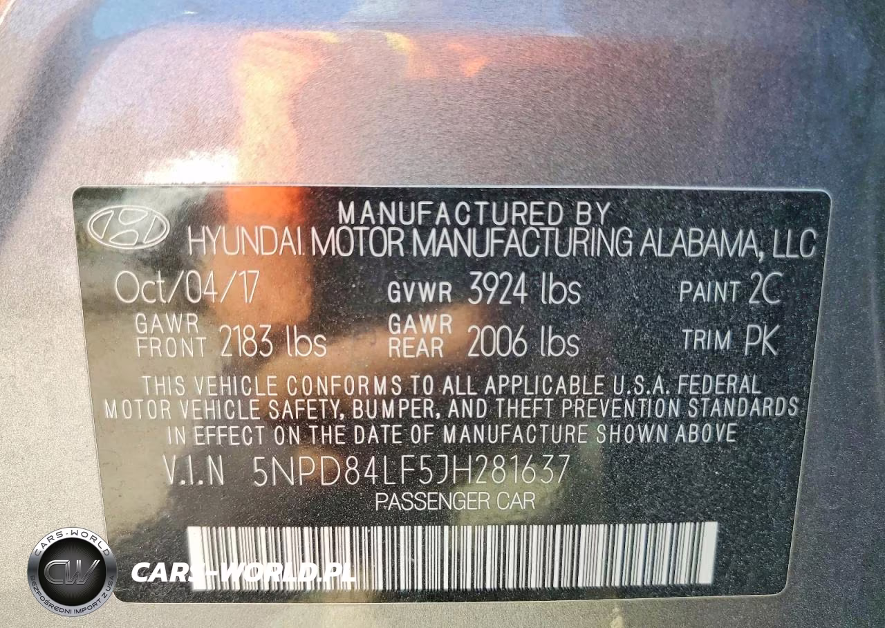 2018 Hyundai Elantra Sel VIN:5NPD84LF5JH281637 - 12