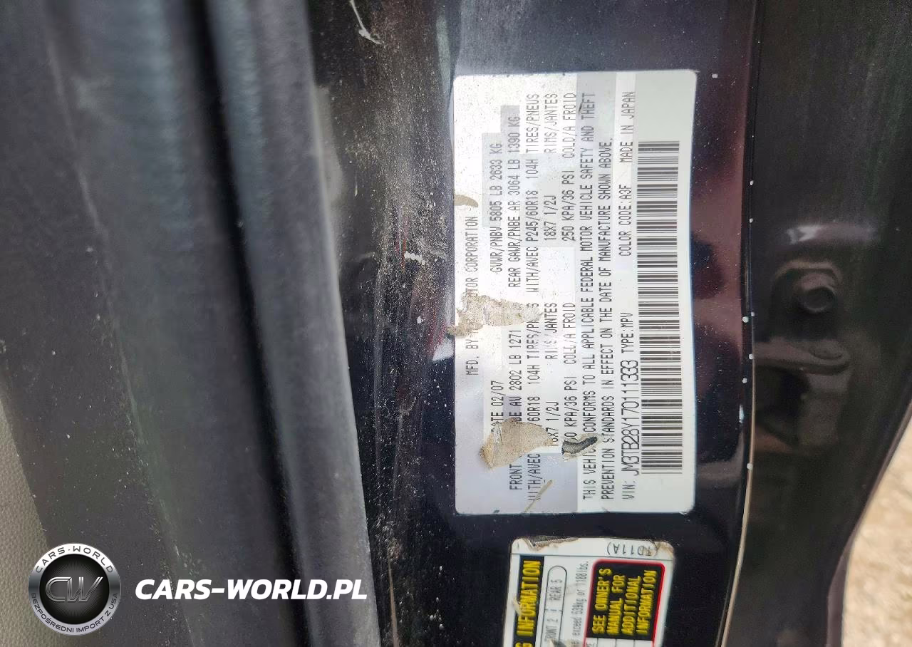 2007 Mazda Cx-9 VIN:JM3TB28Y170111333 - 12