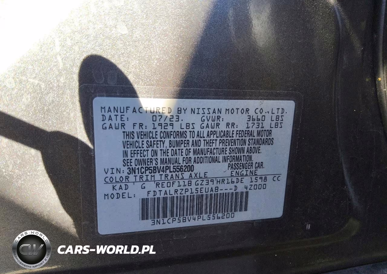 2023 Nissan Kicks S VIN:3N1CP5BV4PL556200 - 13