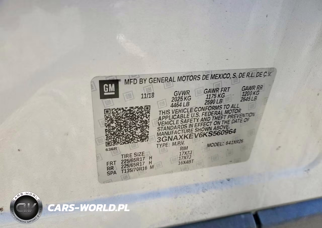 2019 Chevrolet Equinox Lt VIN:3GNAXKEV6KS560964 - 13
