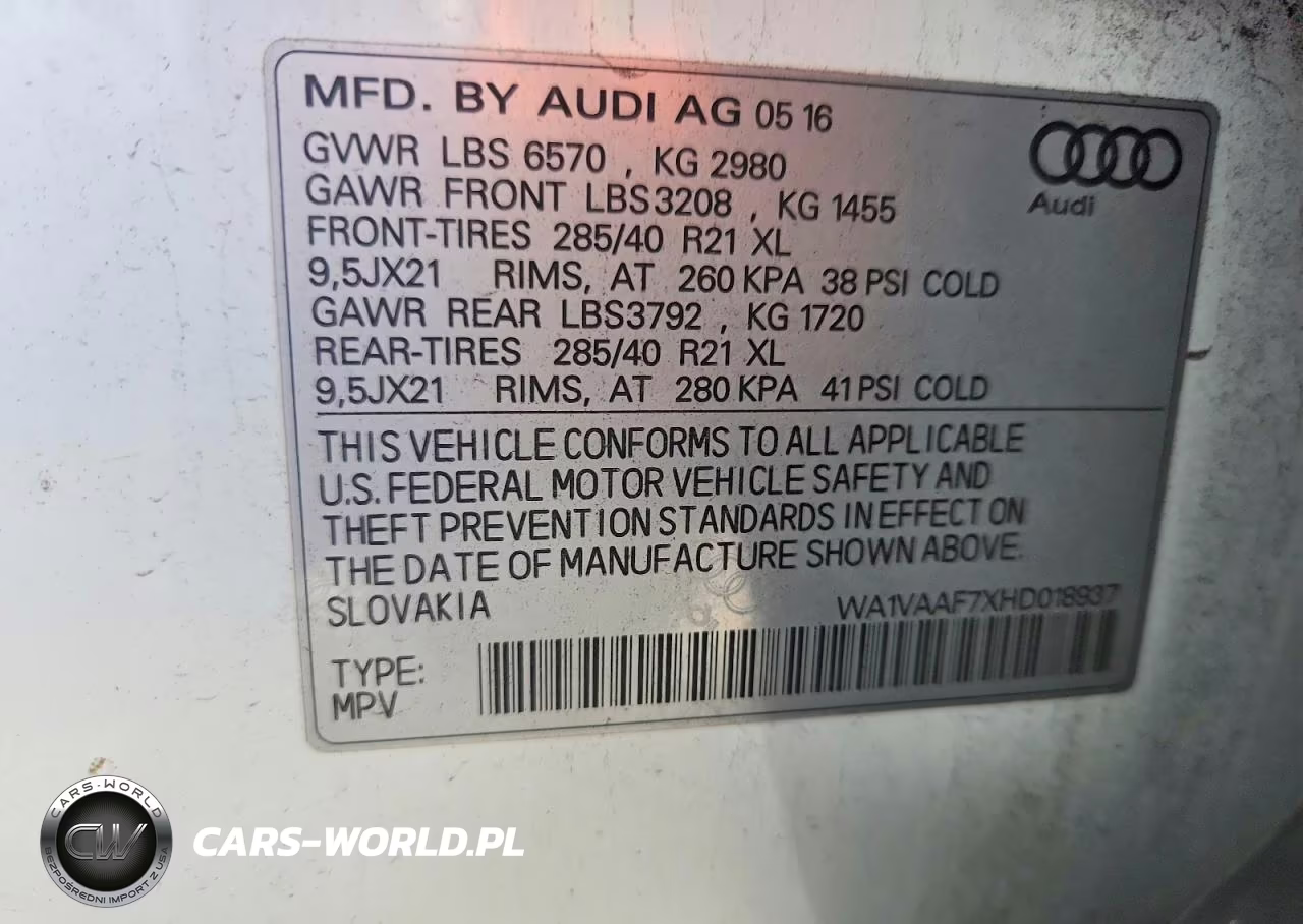 2017 Audi Q7 Prestige VIN:WA1VAAF7XHD018937 - 13