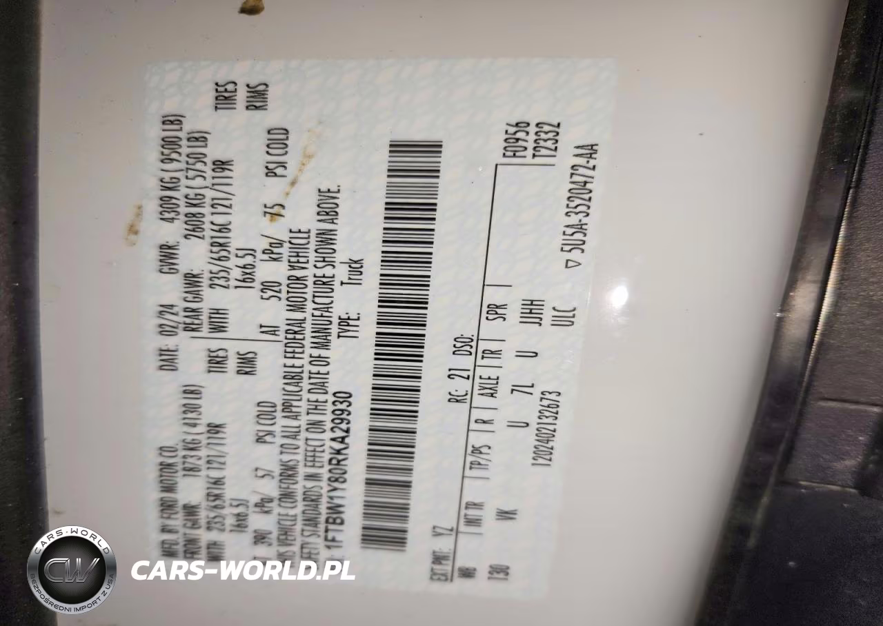 2024 Ford Transit T-350 VIN:1FTBW1Y80RKA29930 - 12