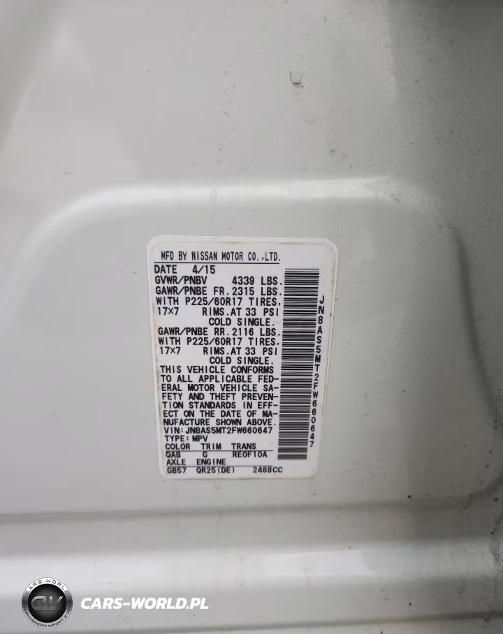 NISSAN ROGUE SELECT VIN:JN8AS5MT2FW660647 - 13