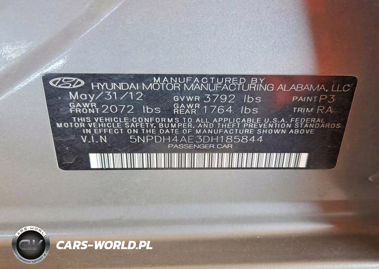 2013 Hyundai Elantra Gls VIN:5NPDH4AE3DH185844 - 13