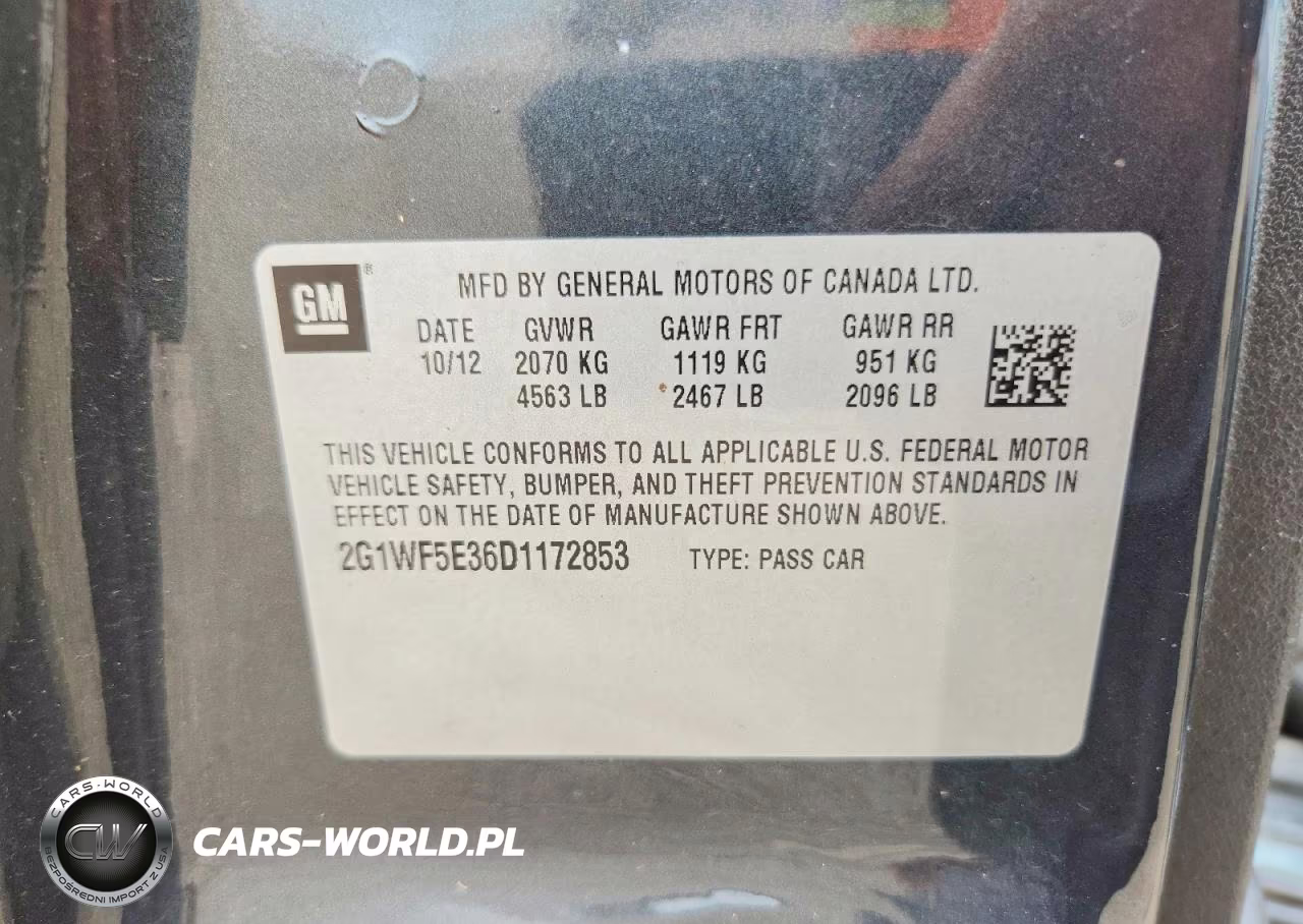 2013 Chevrolet Impala Ls VIN:2G1WF5E36D1172853 - 13