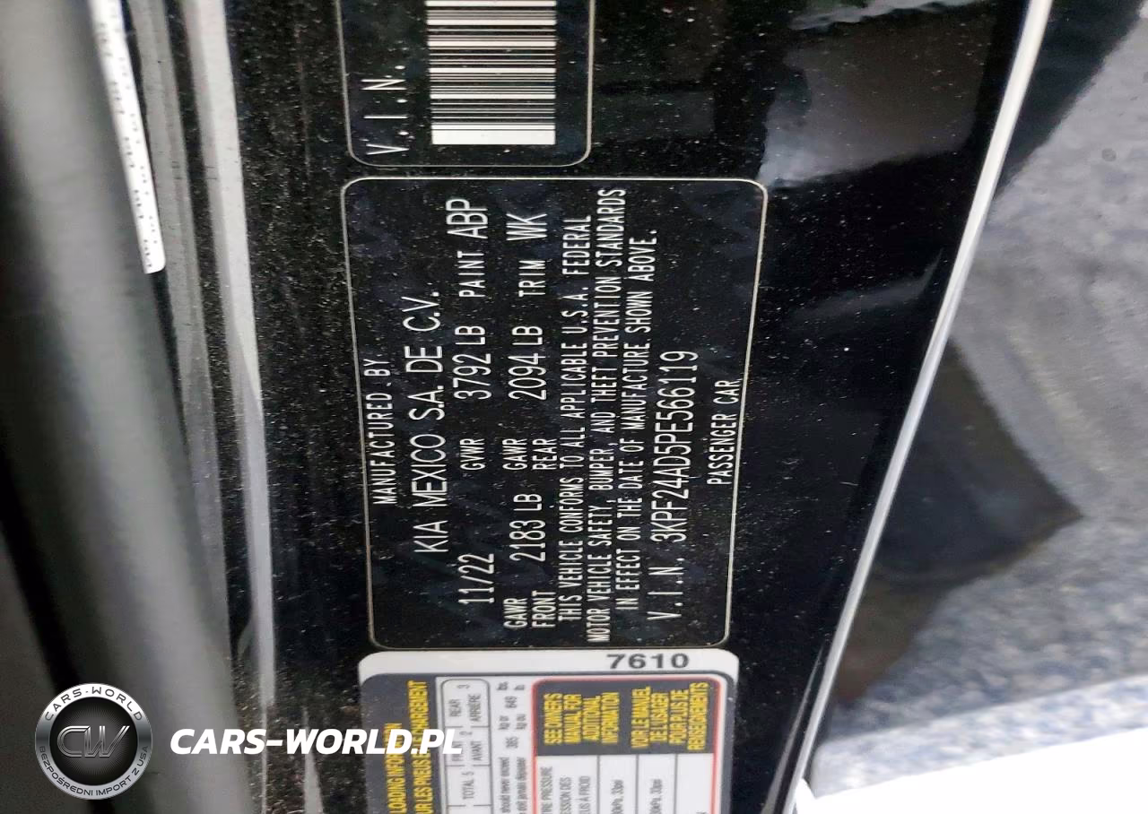 2023 Kia Forte Lxs VIN:3KPF24AD5PE566119 - 12