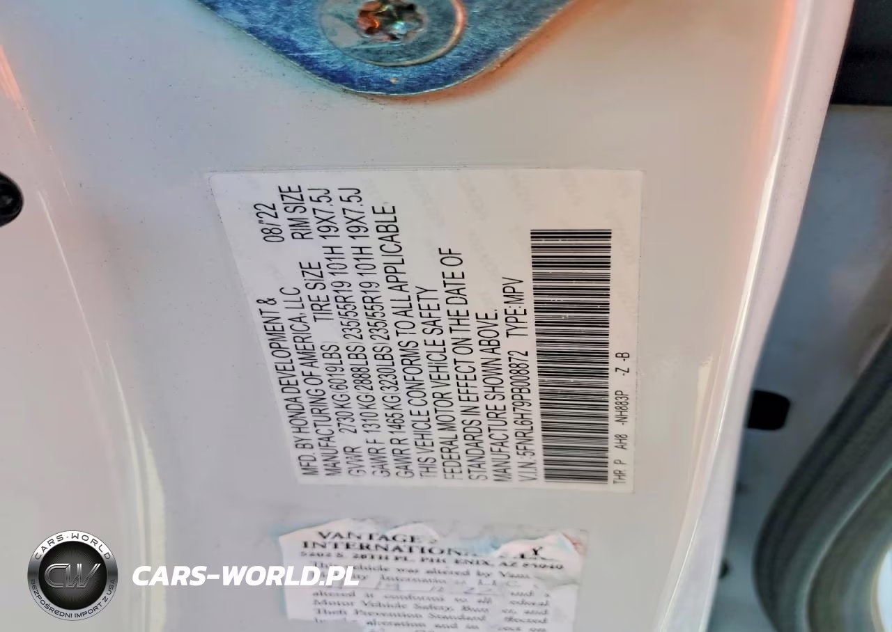 2023 Honda Odyssey Sport-L VIN:5FNRL6H79PB008872 - 13