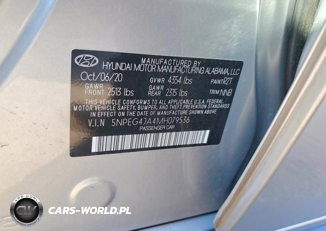2021 Hyundai Sonata Se VIN:5NPEG4JA4MH079536 - 12