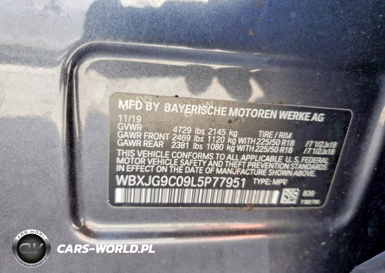 2020 BMW X1 xDrive28I VIN:WBXJG9C09L5P77951 - 13