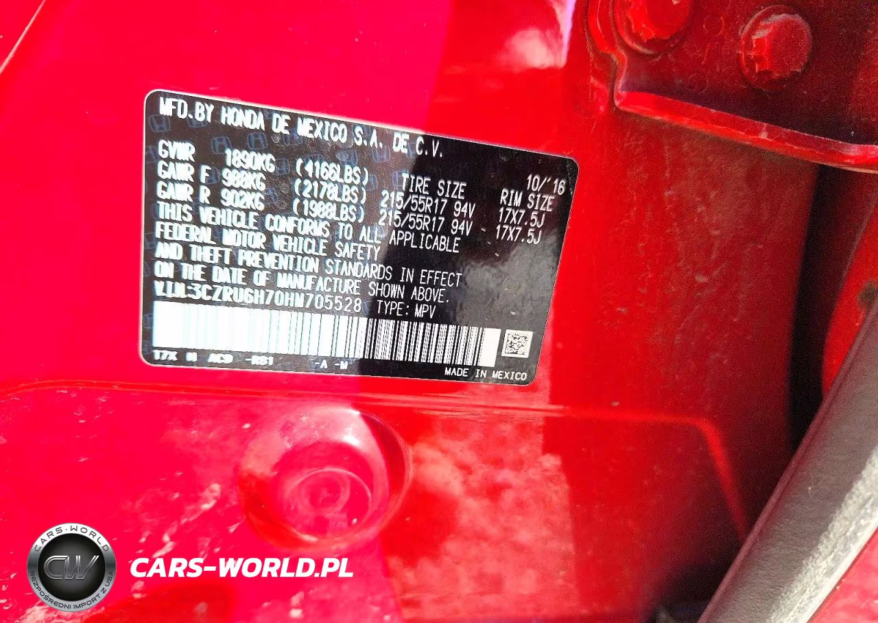 2017 Honda Hr-V Exl VIN:3CZRU6H70HM705528 - 13