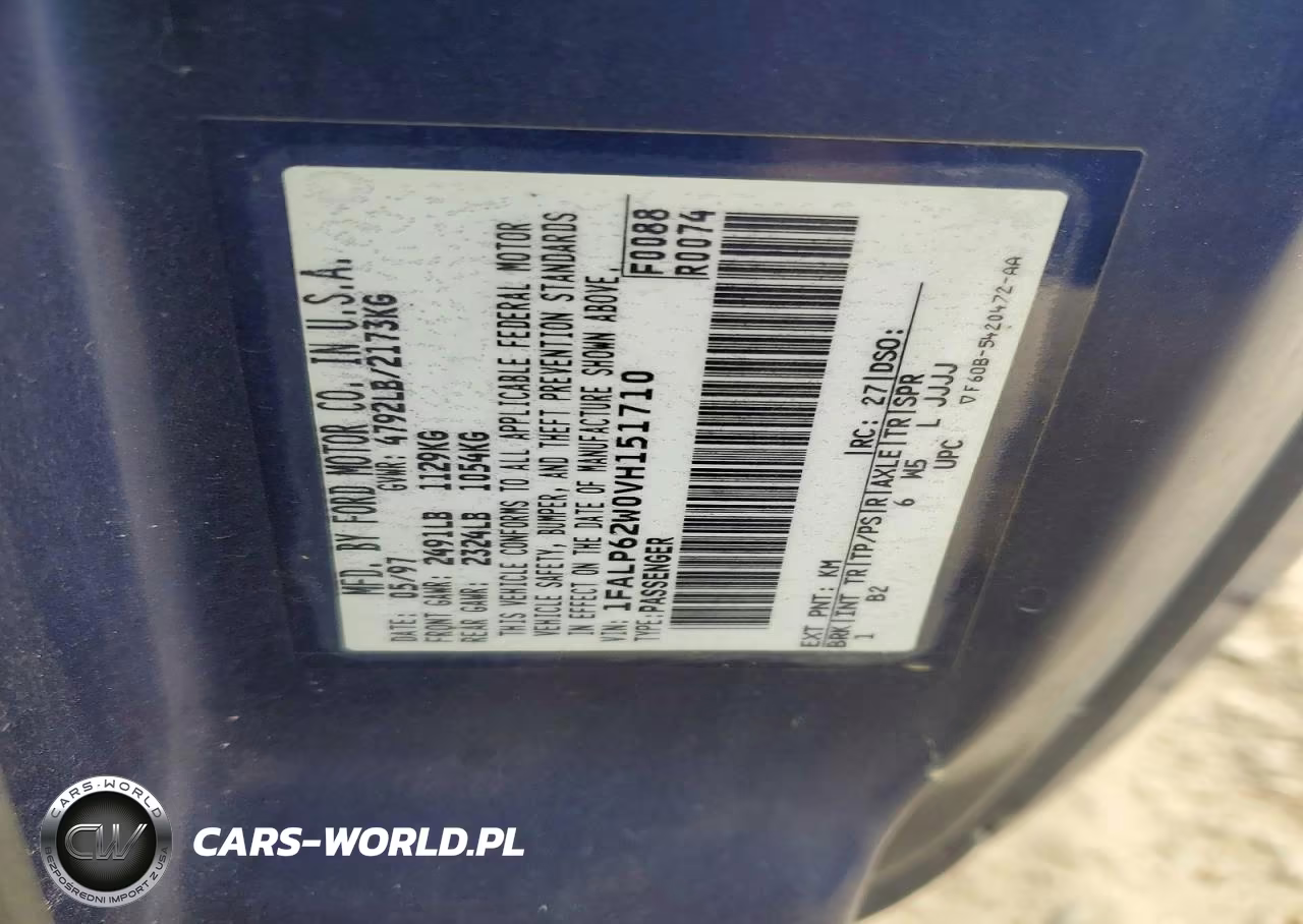 1997 Ford Thunderbird Lx VIN:1FALP62W0VH151710 - 13