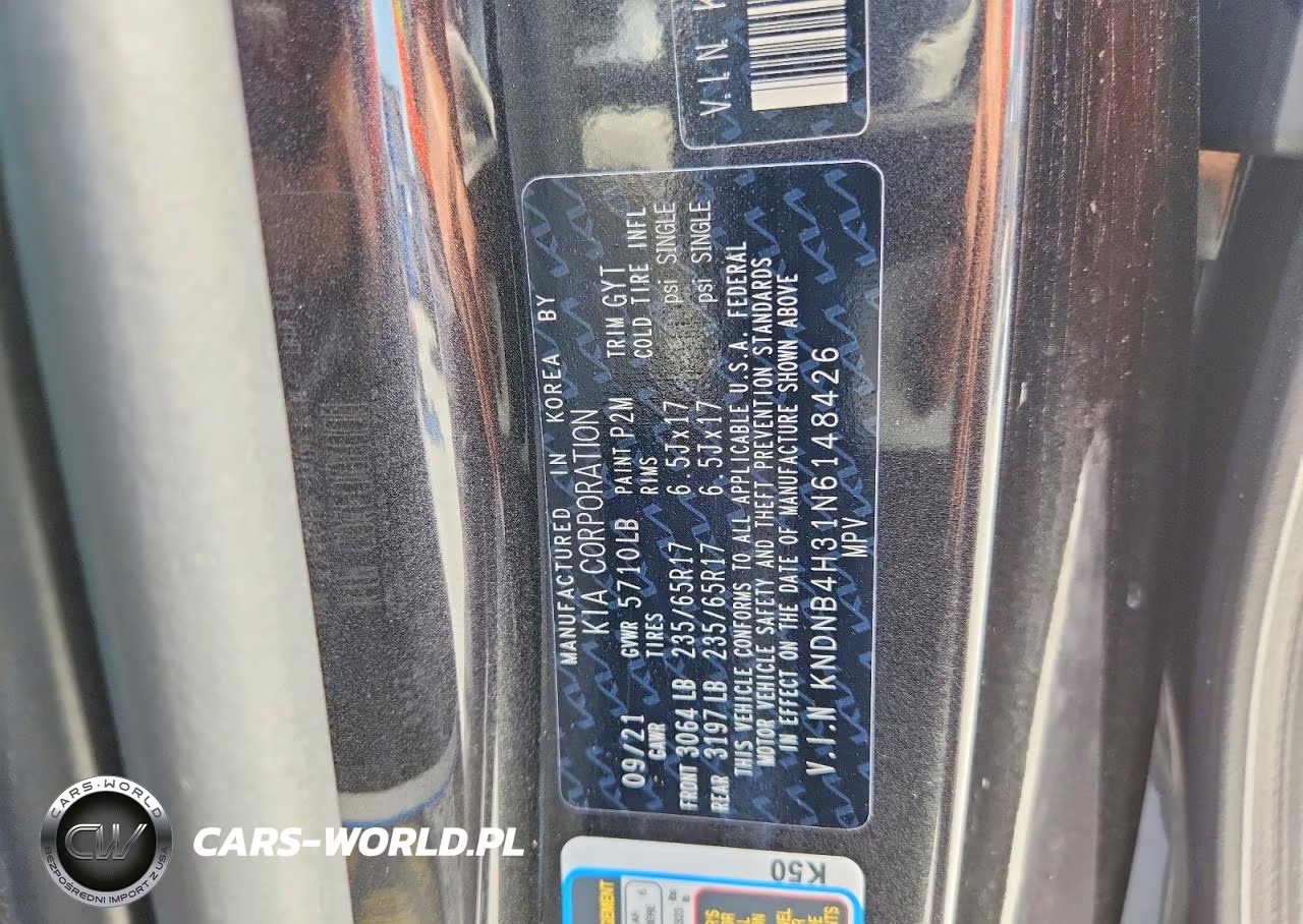 2022 Kia Carnival Lx VIN:KNDNB4H31N6148426 - 13