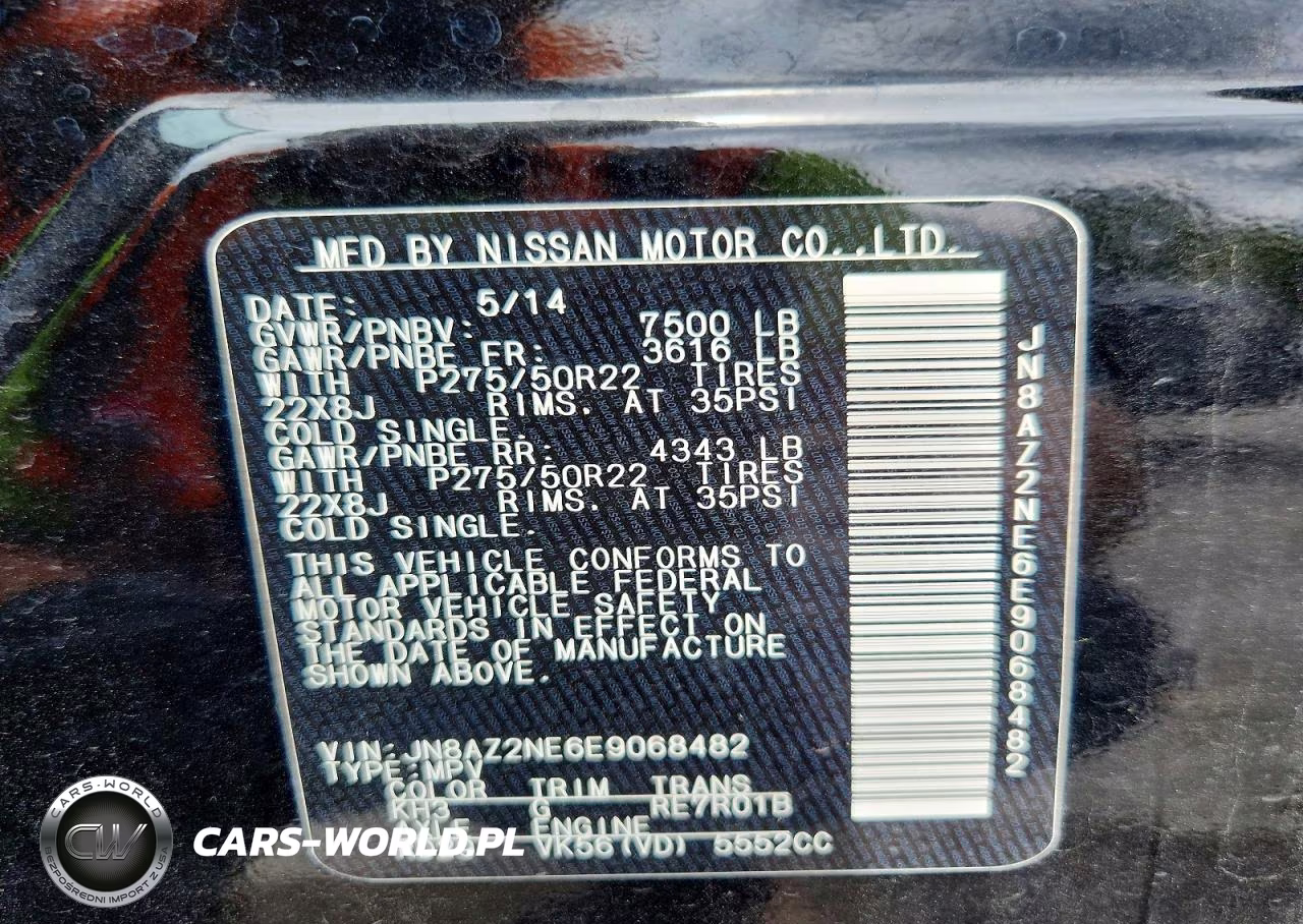 2014 Infiniti Qx80 Base VIN:JN8AZ2NE6E9068482 - 13