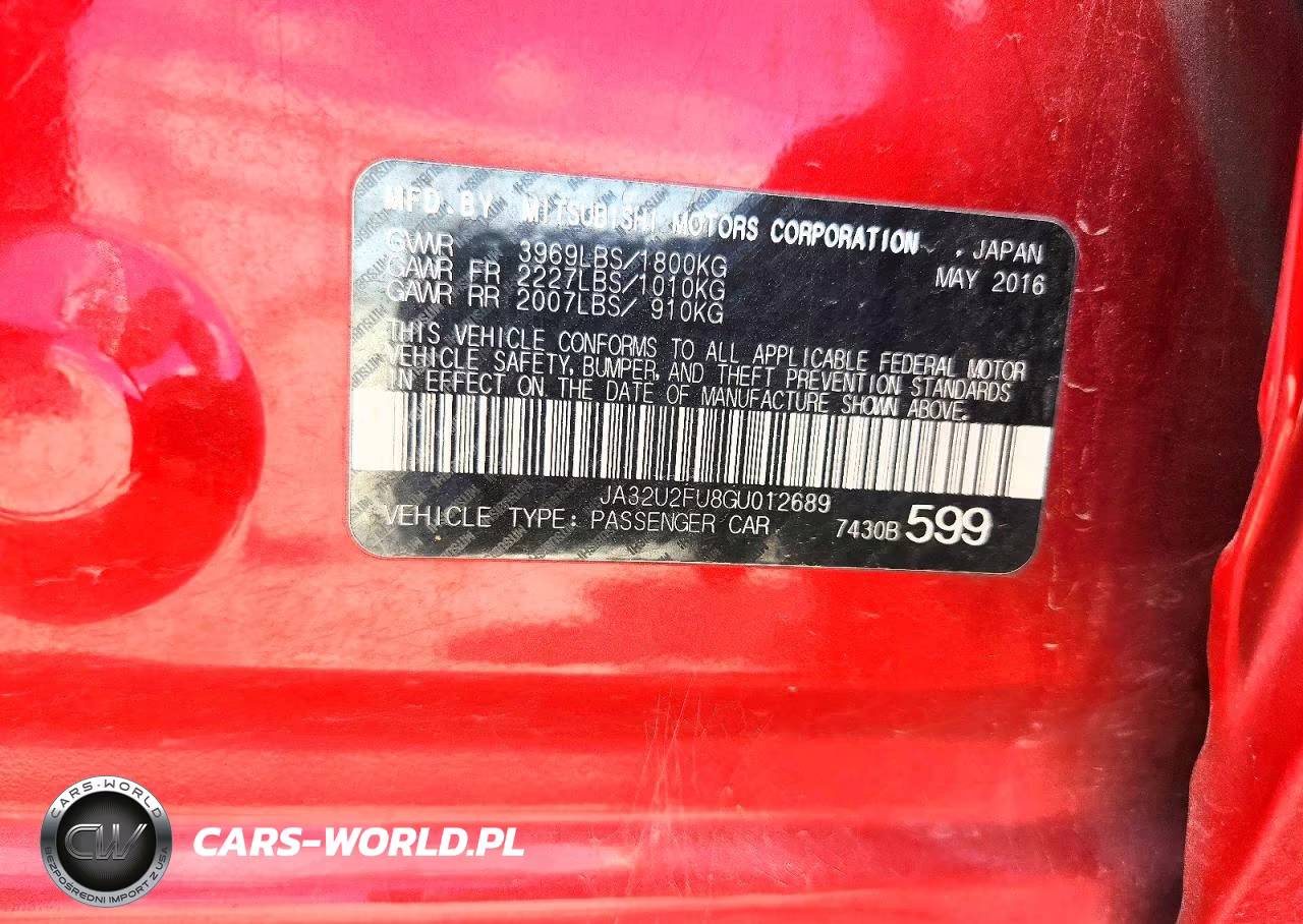 2016 Mitsubishi Lancer Es VIN:JA32U2FU8GU012689 - 12