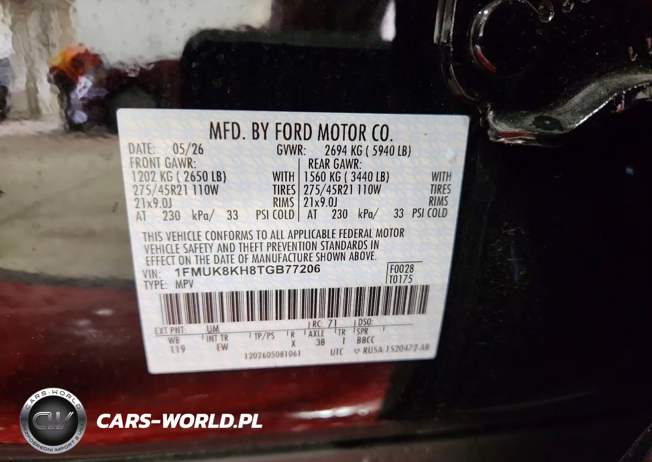 2026 Ford Explorer St-Line VIN:1FMUK8KH8TGB77206 - 13